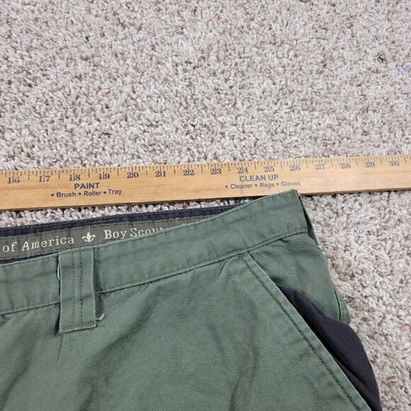Boy Scouts Of America Shorts Mens 52 Green Cargo Uniform Work Cotton - Picture 2 of 8